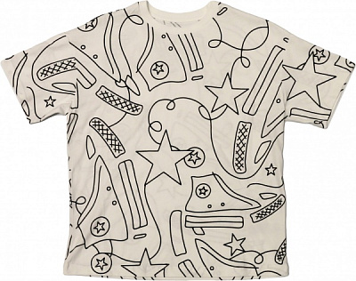 Футболка Converse All Over Print Chuck Art Short Sleeve Tee 10023215-A02 р.M білий