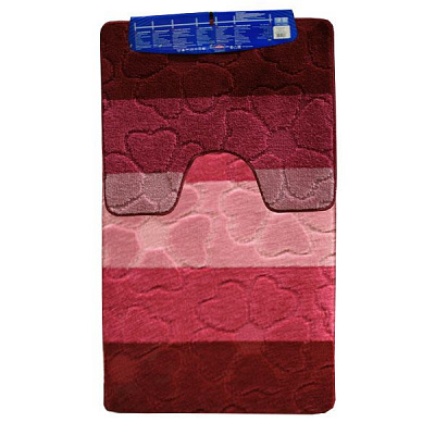 Килимки для ванни Avangard 2006 60х100, 60х50 бордовий