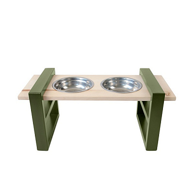 Миска подвійна 10 центів для Джека №1 M/L 2х600 мл хакі