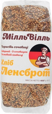 Хліб МілльВілль Ленсброт 400 г