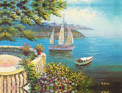 Репродукція Sea Terrace море 80x107 см RozenfeldArt