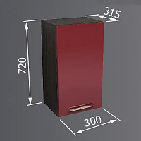 Шкаф верхний Betta 30x72x32 см венге/бордо