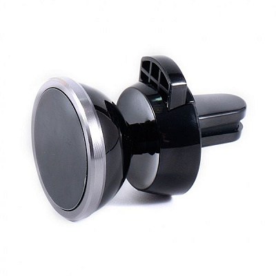 Тримач для телефона магнітний на дефлектор з пружинним зажимом Белавто DU22 чорний