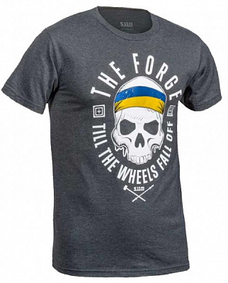 Футболка 5.11 Tactical THE FORGE UKRAINIAN FLAG TEE (лімітована серія) р. 2XL р. 2XL [035] Charcoal Heather
