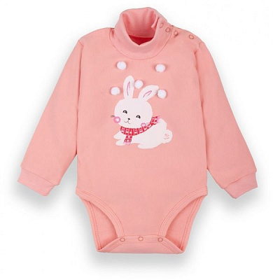 Боди для девочек Габби Зайка-бум р.80 персиковый BD-20-24 