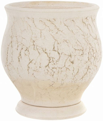 Горшок шамотный Рондо №1 197 круглый 25,1л кремовый 