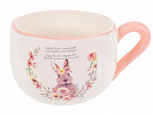 Чашка Flower Bunny 400 мл рожевий Lefard