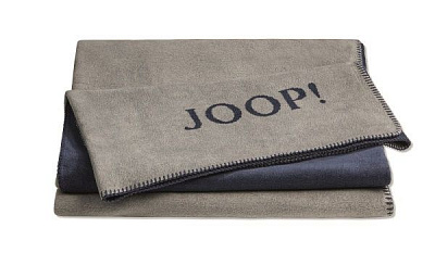 Плед UDF Graphit-Marine 150x200 см серый/темно-синий Billerbeck 