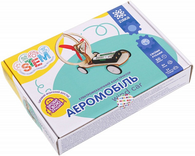 Конструктор дерев'яний Зірка Stem електромеханічний Аеромобіль 451016