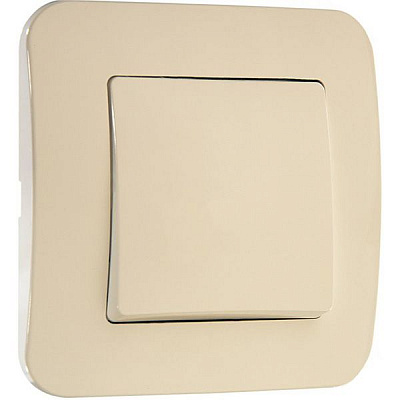 Выключатель перекрестный одноклавишный Makel Lillium Natural без подсветки 10 А 250В слоновая кость 55220