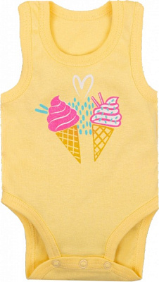 Боди для девочек для девочки GABBI BD-22-3 р.68 желтый 13111 