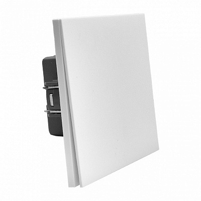 Вимикач одноклавішний HausMark INO без підсвітки білий LS-EU-White