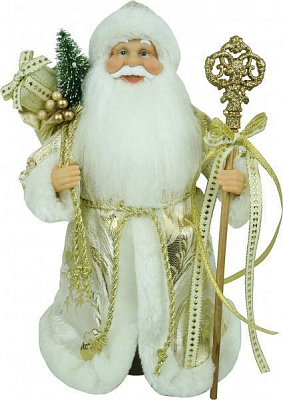 Декоративна фігура Дід Мороз у золотій шубі 30 см