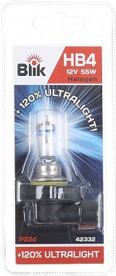 Лампа галогенна BLIK 42332 HB4 P22d 12 В 55 Вт 1 шт