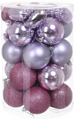 Набір ялинкових іграшок EPI-18-19 d70 мм 42 шт./уп.