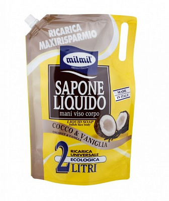 Мыло жидкое MilMil Кокос и Ваниль 2000 мл