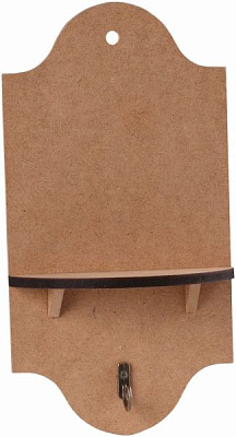 Полка с вешалкой маленькая МДФ 13x5,5x25,5 см Albero  