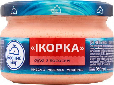 ПастаТМ Водный мир з ікри мойви зі шматочками лосося 160 г (4820088412290)