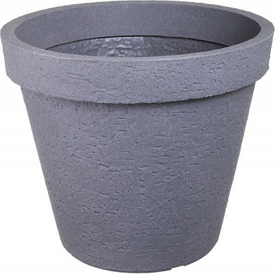 Горщик для квітів 80х68 см круглий сірий