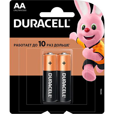 Батарейки Duracell MN1500 AA (LR6, 316) 2 шт. (5000733)
