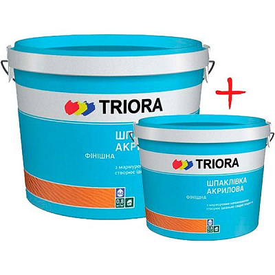 Комплект шпаклівки Triora акрилова фінішна 16 кг + 5 кг