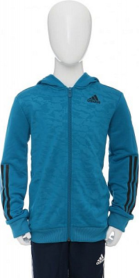 Джемпер Adidas YB TR FZ HD CE5738 р. 140 синий