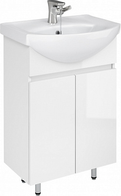 Тумба напольная Грейд Агата 55 белая под умывальник Colombo Солас 55