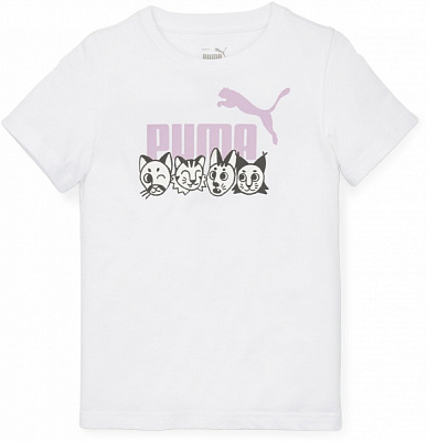 Футболка Puma ESS+ PUMA MATES TEE 67334602 р.128 білий