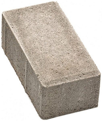 Тротуарная плитка брусчатка 20х10х4 см серый