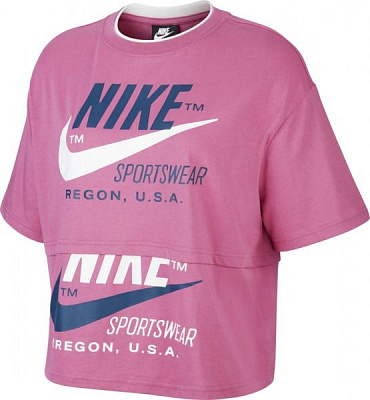 Футболка Nike W NSW ICN CLSH SS TOP CJ2040-691 S розовый