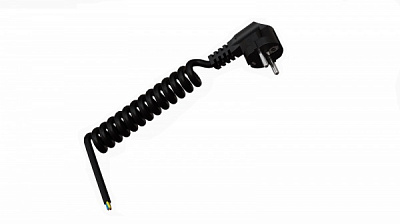 Шнур мережевий з вилкою багатожильний Одескабель H05VV-F Ч15-17-2,0 спіраль 1,5 мідь