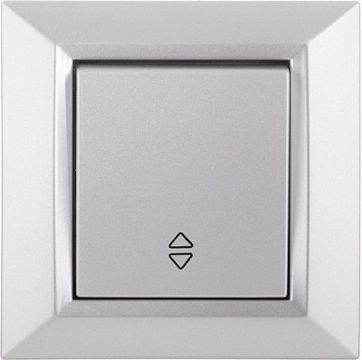 Выключатель проходной одноклавишный UP! (Underprice) Vesta без подсветки 10 А 220-250В серебряный