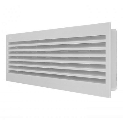 Гратка для вентиляції MiniMax дверна 100 х 450 мм пластик білий