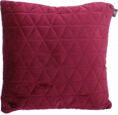 Подушка декоративная Velvet Ромбы 45x45 см бордовый La Nuit 