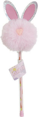 Ручка кулькова Зайченя рожевий