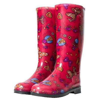 Сапоги резиновые Бантики красные 40 размер