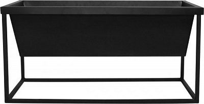 Кашпо Engard ME-03 на металевій підставці прямокутний 38 л чорний
