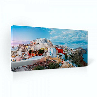 Репродукция Панорама города Санторини 00008 96x48 см 