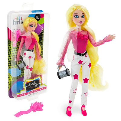 Кукла шарнирная Kids Hits в стильном наряде с аксессуарами KH24/003