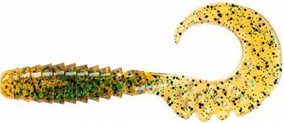 Приманка FishUp Fancy Grub 2.5 из пластизоля для ловли рыбы 10 шт. Caramel/Green & Black