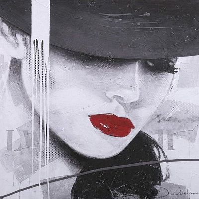 Репродукция Red Lips 2 80-89 80x80 см 