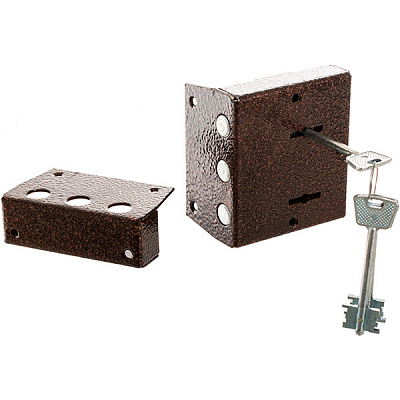 Дверний замок вхідний ЗН-3 коричневий