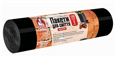 Мешки для строительного мусора Помічниця суперкрепкие 100 л 5 шт. (4820164966136)