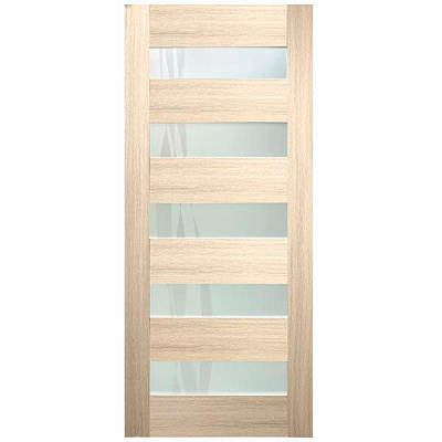 Двері полотно Оміс 60 см ліана білий зі склом