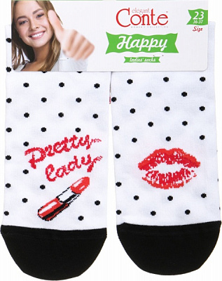 Шкарпетки Conte HAPPY 17С-21СП 097 р. 23 білий 1 шт.