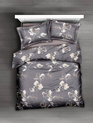 Комплект постельного белья Rodez 1,5 коричневый с рисунком La Nuit 