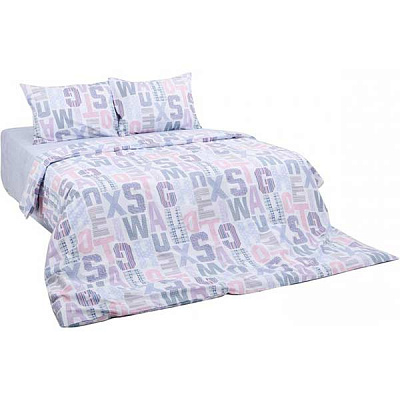 Комплект постельного белья Letters 2 сиреневый UP! (Underprice) 