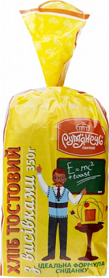 Хліб Хлібодар Тостовий з висівками нарізний 0,350 г 4820062051934