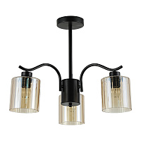 Люстра Miorro Glamour 3x40 Вт E27 матовый черный/янтарный 51-311-187