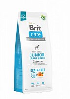 Корм сухий беззерновий для великих порід Brit Care Grain-free Junior з лососем 12 кг